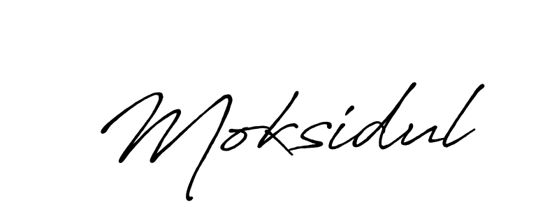 Design your own signature with our free online signature maker. With this signature software, you can create a handwritten (Antro_Vectra_Bolder) signature for name Moksidul. Moksidul signature style 7 images and pictures png