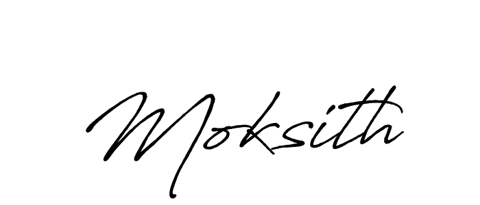 Design your own signature with our free online signature maker. With this signature software, you can create a handwritten (Antro_Vectra_Bolder) signature for name Moksith. Moksith signature style 7 images and pictures png