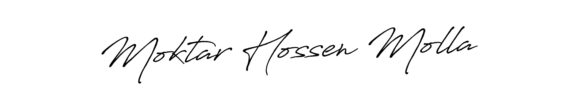 Create a beautiful signature design for name Moktar Hossen Molla. With this signature (Antro_Vectra_Bolder) fonts, you can make a handwritten signature for free. Moktar Hossen Molla signature style 7 images and pictures png