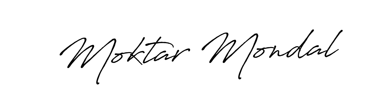 Design your own signature with our free online signature maker. With this signature software, you can create a handwritten (Antro_Vectra_Bolder) signature for name Moktar Mondal. Moktar Mondal signature style 7 images and pictures png