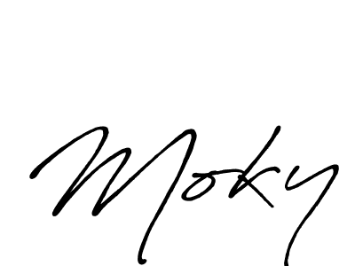 It looks lik you need a new signature style for name Moky. Design unique handwritten (Antro_Vectra_Bolder) signature with our free signature maker in just a few clicks. Moky signature style 7 images and pictures png