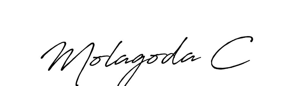 You should practise on your own different ways (Antro_Vectra_Bolder) to write your name (Molagoda C) in signature. don't let someone else do it for you. Molagoda C signature style 7 images and pictures png