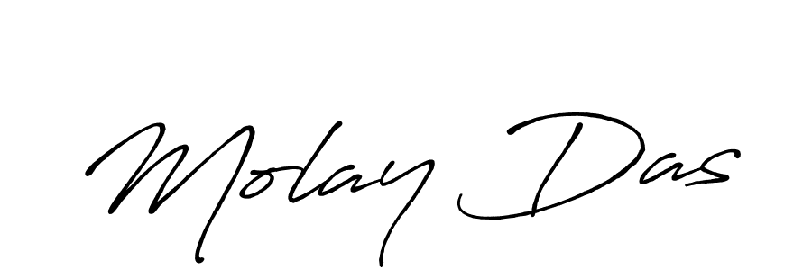 Use a signature maker to create a handwritten signature online. With this signature software, you can design (Antro_Vectra_Bolder) your own signature for name Molay Das. Molay Das signature style 7 images and pictures png