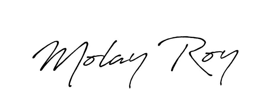 Design your own signature with our free online signature maker. With this signature software, you can create a handwritten (Antro_Vectra_Bolder) signature for name Molay Roy. Molay Roy signature style 7 images and pictures png