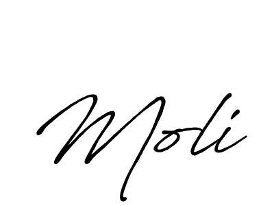 Make a beautiful signature design for name Moli. With this signature (Antro_Vectra_Bolder) style, you can create a handwritten signature for free. Moli signature style 7 images and pictures png