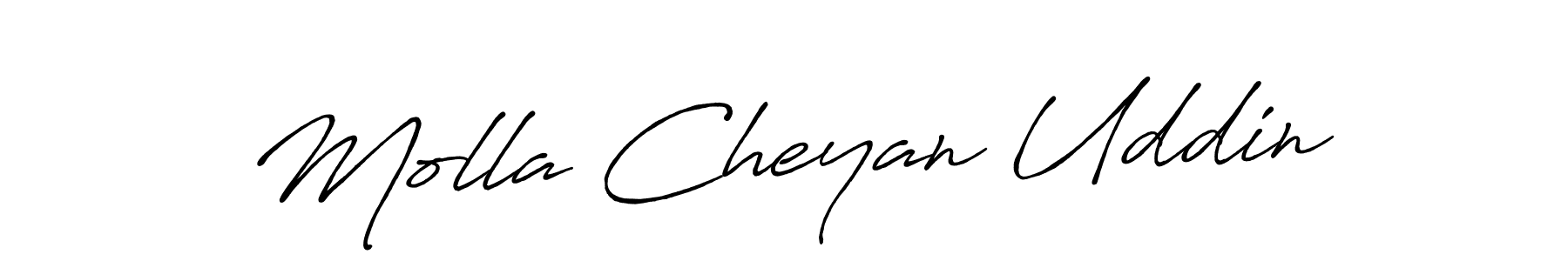 Molla Cheyan Uddin stylish signature style. Best Handwritten Sign (Antro_Vectra_Bolder) for my name. Handwritten Signature Collection Ideas for my name Molla Cheyan Uddin. Molla Cheyan Uddin signature style 7 images and pictures png