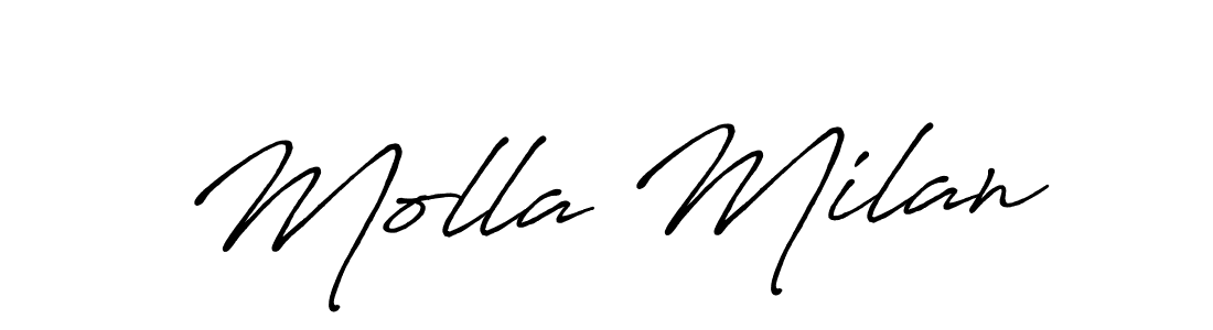 You should practise on your own different ways (Antro_Vectra_Bolder) to write your name (Molla Milan) in signature. don't let someone else do it for you. Molla Milan signature style 7 images and pictures png