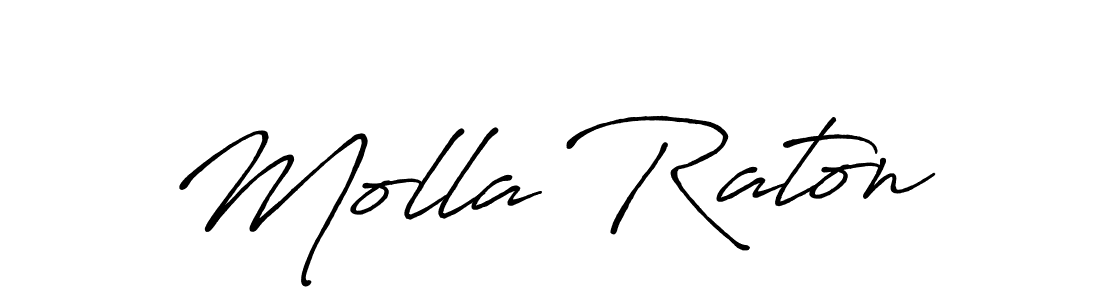 Make a beautiful signature design for name Molla Raton. With this signature (Antro_Vectra_Bolder) style, you can create a handwritten signature for free. Molla Raton signature style 7 images and pictures png