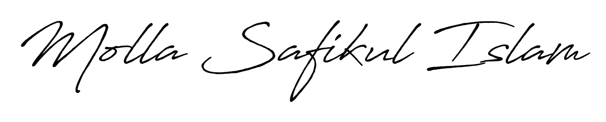 Create a personalized artistic stamp with Molla Safikul Islam in Antro_Vectra_Bolder font. Perfect for visual artists, designers, and influencers. Molla Safikul Islam signature style 7 images and pictures png