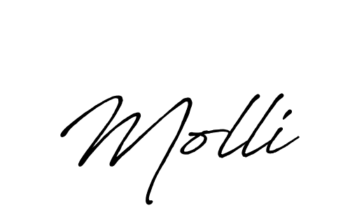 How to make Molli name signature. Use Antro_Vectra_Bolder style for creating short signs online. This is the latest handwritten sign. Molli signature style 7 images and pictures png