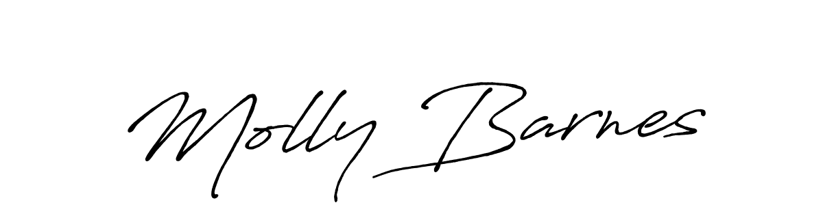 Molly Barnes stylish signature style. Best Handwritten Sign (Antro_Vectra_Bolder) for my name. Handwritten Signature Collection Ideas for my name Molly Barnes. Molly Barnes signature style 7 images and pictures png