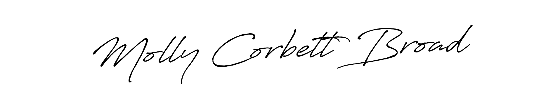 Create a beautiful signature design for name Molly Corbett Broad. With this signature (Antro_Vectra_Bolder) fonts, you can make a handwritten signature for free. Molly Corbett Broad signature style 7 images and pictures png