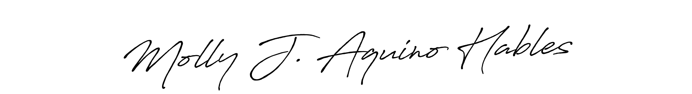 How to make Molly J. Aquino Hables name signature. Use Antro_Vectra_Bolder style for creating short signs online. This is the latest handwritten sign. Molly J. Aquino Hables signature style 7 images and pictures png