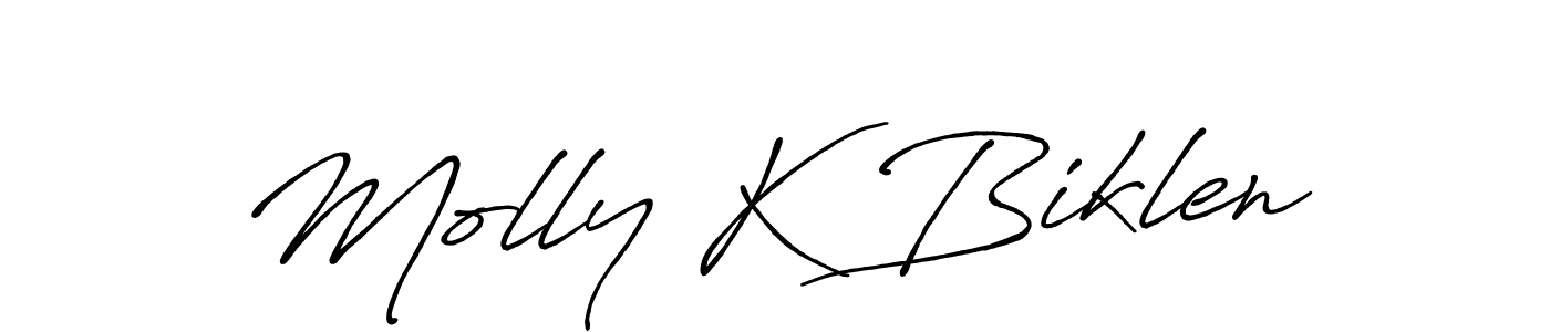 Make a short Molly K Biklen signature style. Manage your documents anywhere anytime using Antro_Vectra_Bolder. Create and add eSignatures, submit forms, share and send files easily. Molly K Biklen signature style 7 images and pictures png