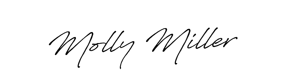Make a beautiful signature design for name Molly Miller. With this signature (Antro_Vectra_Bolder) style, you can create a handwritten signature for free. Molly Miller signature style 7 images and pictures png