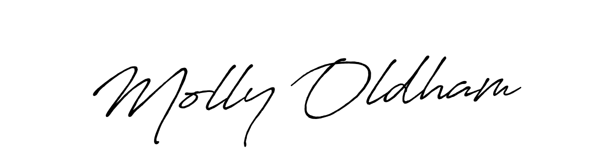 Create a beautiful signature design for name Molly Oldham. With this signature (Antro_Vectra_Bolder) fonts, you can make a handwritten signature for free. Molly Oldham signature style 7 images and pictures png