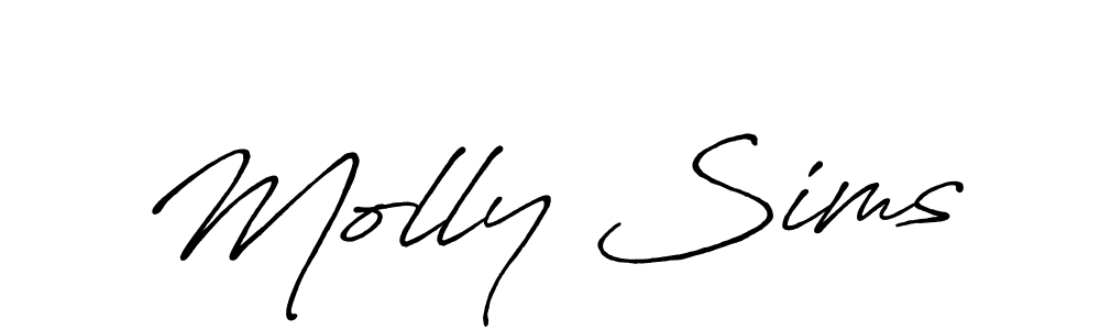 How to make Molly Sims name signature. Use Antro_Vectra_Bolder style for creating short signs online. This is the latest handwritten sign. Molly Sims signature style 7 images and pictures png