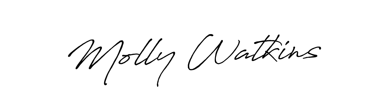 Make a beautiful signature design for name Molly Watkins. With this signature (Antro_Vectra_Bolder) style, you can create a handwritten signature for free. Molly Watkins signature style 7 images and pictures png