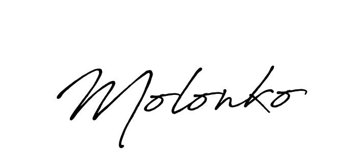 Make a beautiful signature design for name Molonko. With this signature (Antro_Vectra_Bolder) style, you can create a handwritten signature for free. Molonko signature style 7 images and pictures png