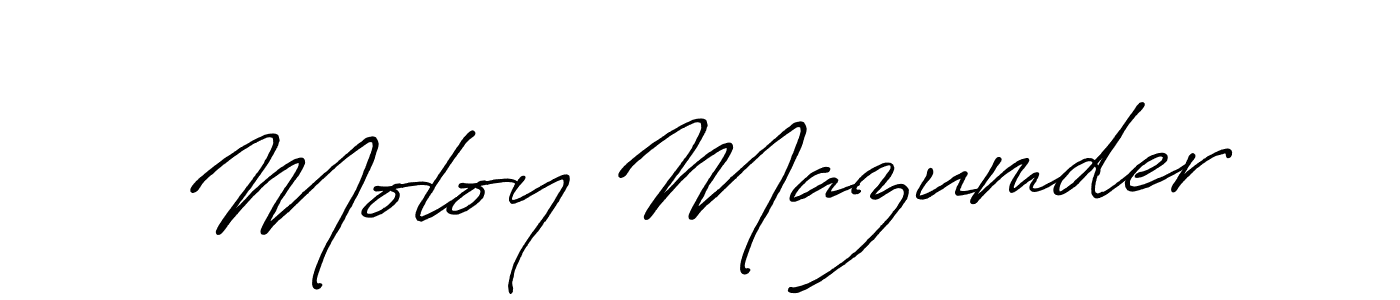 How to make Moloy Mazumder name signature. Use Antro_Vectra_Bolder style for creating short signs online. This is the latest handwritten sign. Moloy Mazumder signature style 7 images and pictures png