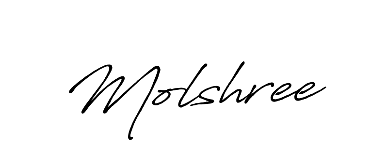 Design your own signature with our free online signature maker. With this signature software, you can create a handwritten (Antro_Vectra_Bolder) signature for name Molshree. Molshree signature style 7 images and pictures png