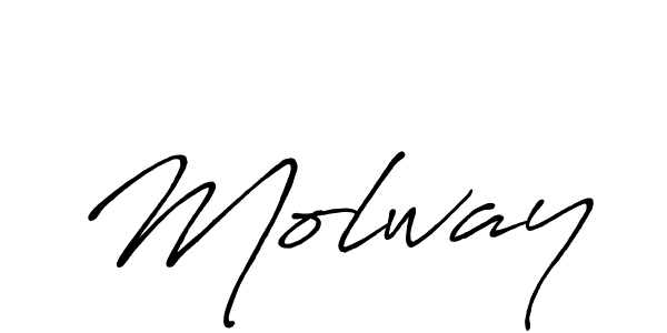 The best way (Antro_Vectra_Bolder) to make a short signature is to pick only two or three words in your name. The name Molway include a total of six letters. For converting this name. Molway signature style 7 images and pictures png