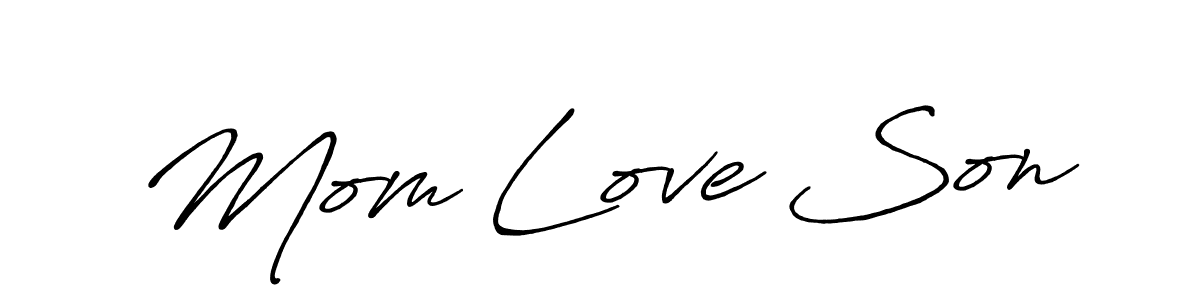 How to make Mom Love Son signature? Antro_Vectra_Bolder is a professional autograph style. Create handwritten signature for Mom Love Son name. Mom Love Son signature style 7 images and pictures png