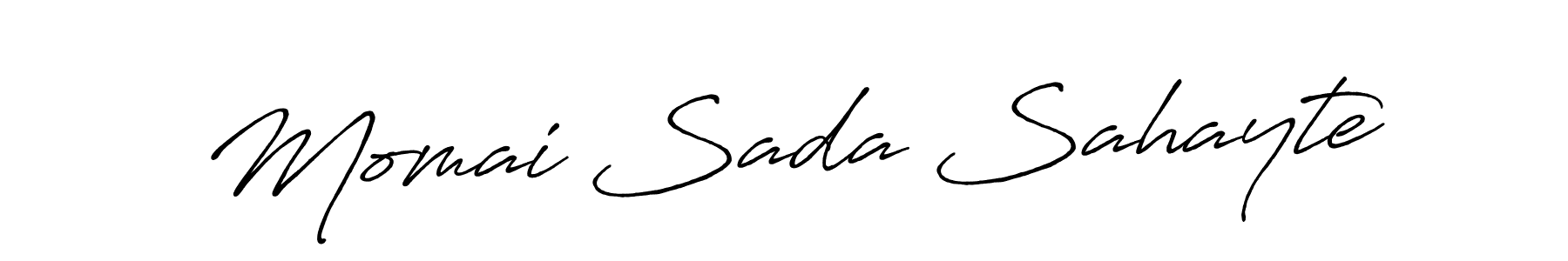 The best way (Antro_Vectra_Bolder) to make a short signature is to pick only two or three words in your name. The name Momai Sada Sahayte include a total of six letters. For converting this name. Momai Sada Sahayte signature style 7 images and pictures png