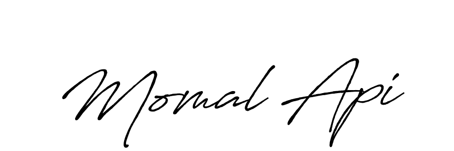 Design your own signature with our free online signature maker. With this signature software, you can create a handwritten (Antro_Vectra_Bolder) signature for name Momal Api. Momal Api signature style 7 images and pictures png