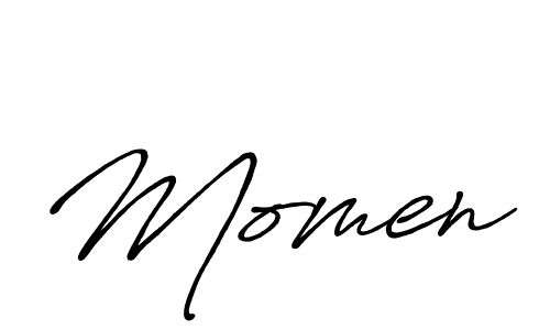 Make a beautiful signature design for name Momen. With this signature (Antro_Vectra_Bolder) style, you can create a handwritten signature for free. Momen signature style 7 images and pictures png