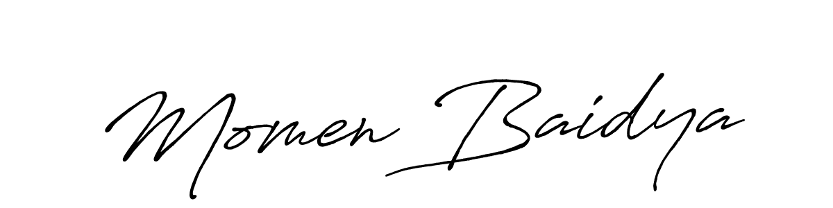 How to make Momen Baidya signature? Antro_Vectra_Bolder is a professional autograph style. Create handwritten signature for Momen Baidya name. Momen Baidya signature style 7 images and pictures png