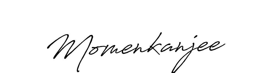 Use a signature maker to create a handwritten signature online. With this signature software, you can design (Antro_Vectra_Bolder) your own signature for name Momenkanjee. Momenkanjee signature style 7 images and pictures png