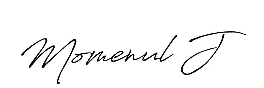 Also we have Momenul J name is the best signature style. Create professional handwritten signature collection using Antro_Vectra_Bolder autograph style. Momenul J signature style 7 images and pictures png
