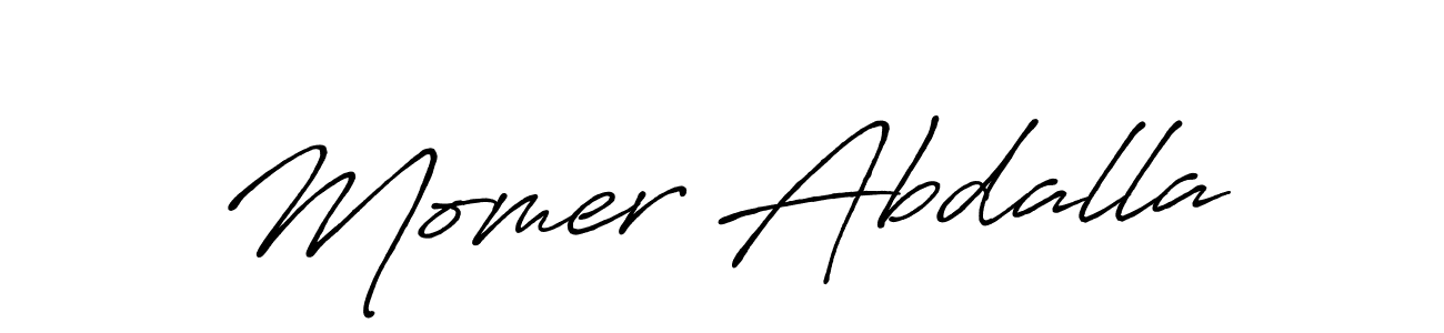 Also You can easily find your signature by using the search form. We will create Momer Abdalla name handwritten signature images for you free of cost using Antro_Vectra_Bolder sign style. Momer Abdalla signature style 7 images and pictures png