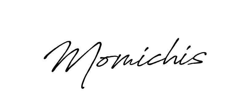 How to make Momichis name signature. Use Antro_Vectra_Bolder style for creating short signs online. This is the latest handwritten sign. Momichis signature style 7 images and pictures png