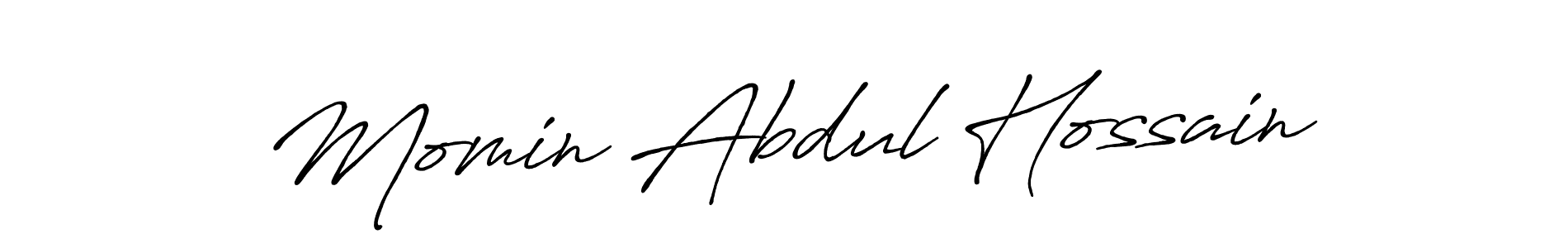 Make a beautiful signature design for name Momin Abdul Hossain. With this signature (Antro_Vectra_Bolder) style, you can create a handwritten signature for free. Momin Abdul Hossain signature style 7 images and pictures png