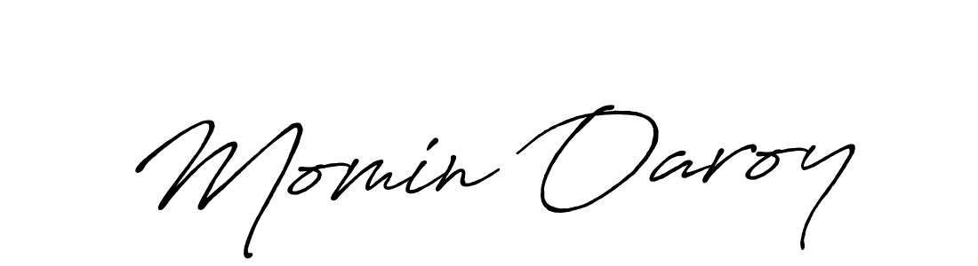 Make a beautiful signature design for name Momin Oaroy. With this signature (Antro_Vectra_Bolder) style, you can create a handwritten signature for free. Momin Oaroy signature style 7 images and pictures png