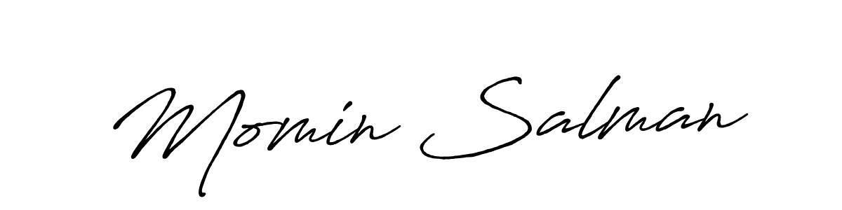 This is the best signature style for the Momin Salman name. Also you like these signature font (Antro_Vectra_Bolder). Mix name signature. Momin Salman signature style 7 images and pictures png