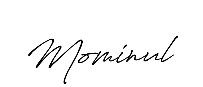Design your own signature with our free online signature maker. With this signature software, you can create a handwritten (Antro_Vectra_Bolder) signature for name Mominul. Mominul signature style 7 images and pictures png