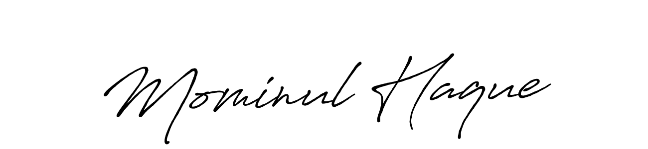 Use a signature maker to create a handwritten signature online. With this signature software, you can design (Antro_Vectra_Bolder) your own signature for name Mominul Haque. Mominul Haque signature style 7 images and pictures png