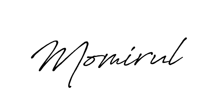 Design your own signature with our free online signature maker. With this signature software, you can create a handwritten (Antro_Vectra_Bolder) signature for name Momirul. Momirul signature style 7 images and pictures png
