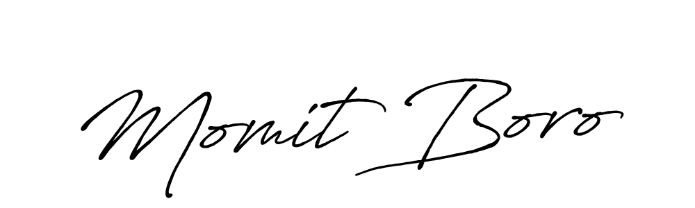Similarly Antro_Vectra_Bolder is the best handwritten signature design. Signature creator online .You can use it as an online autograph creator for name Momit Boro. Momit Boro signature style 7 images and pictures png