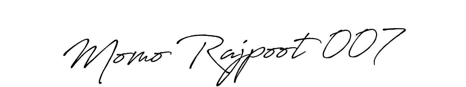 Make a beautiful signature design for name Momo Rajpoot 007. With this signature (Antro_Vectra_Bolder) style, you can create a handwritten signature for free. Momo Rajpoot 007 signature style 7 images and pictures png