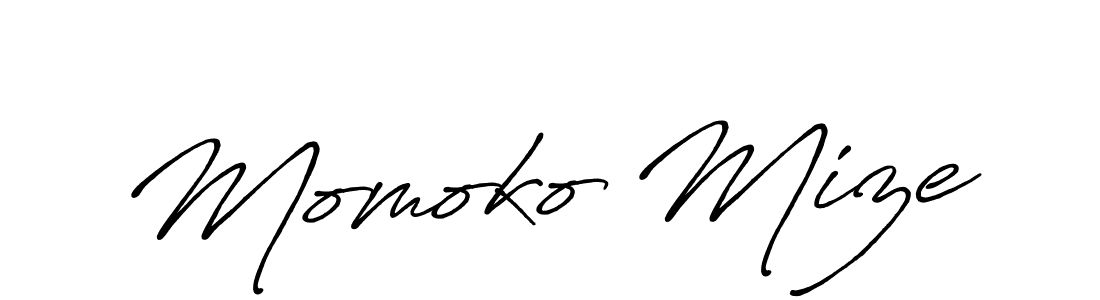 Create a beautiful signature design for name Momoko Mize. With this signature (Antro_Vectra_Bolder) fonts, you can make a handwritten signature for free. Momoko Mize signature style 7 images and pictures png