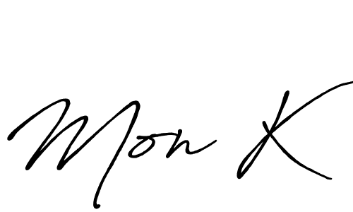 Design your own signature with our free online signature maker. With this signature software, you can create a handwritten (Antro_Vectra_Bolder) signature for name Mon K. Mon K signature style 7 images and pictures png