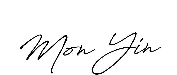 Make a beautiful signature design for name Mon Yin. With this signature (Antro_Vectra_Bolder) style, you can create a handwritten signature for free. Mon Yin signature style 7 images and pictures png