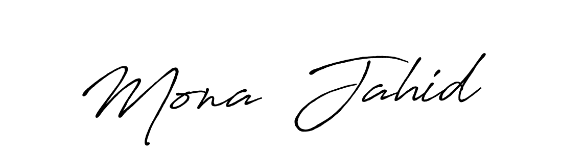 Create a beautiful signature design for name Mona  Jahid. With this signature (Antro_Vectra_Bolder) fonts, you can make a handwritten signature for free. Mona  Jahid signature style 7 images and pictures png