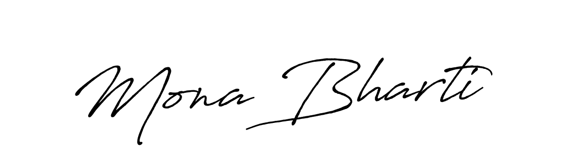 How to make Mona Bharti signature? Antro_Vectra_Bolder is a professional autograph style. Create handwritten signature for Mona Bharti name. Mona Bharti signature style 7 images and pictures png