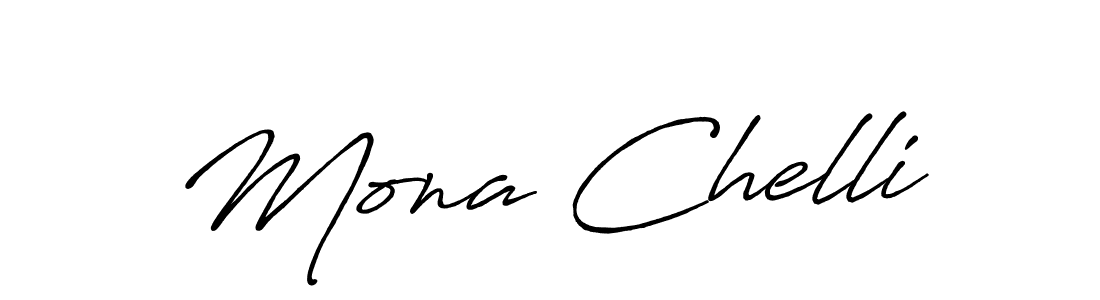 Design your own signature with our free online signature maker. With this signature software, you can create a handwritten (Antro_Vectra_Bolder) signature for name Mona Chelli. Mona Chelli signature style 7 images and pictures png