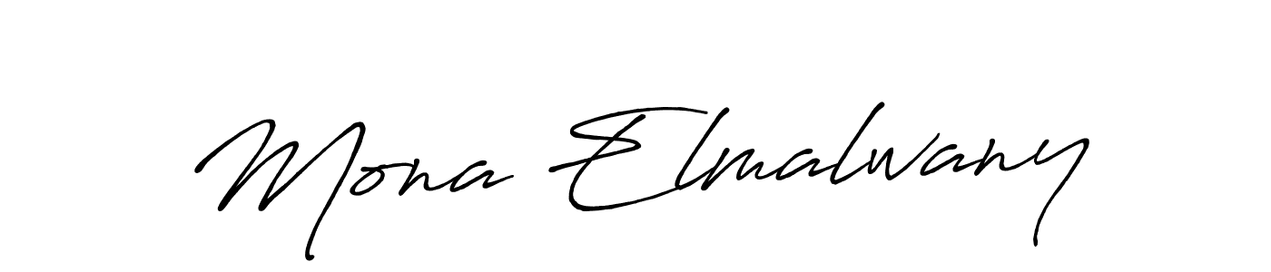 Design your own signature with our free online signature maker. With this signature software, you can create a handwritten (Antro_Vectra_Bolder) signature for name Mona Elmalwany. Mona Elmalwany signature style 7 images and pictures png